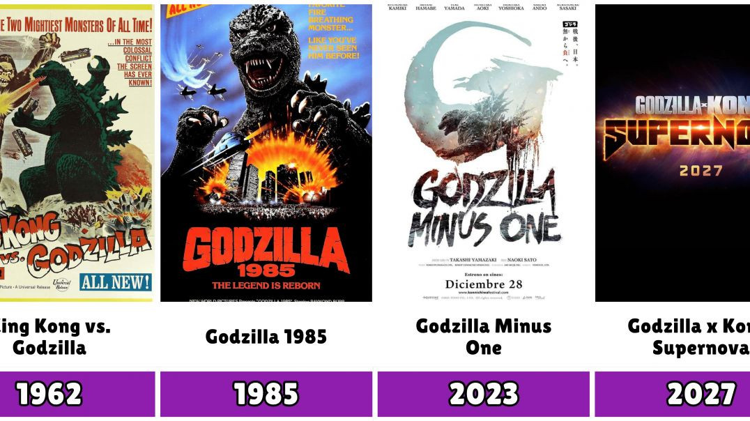 ⁣All Godzilla Movies & TV Shows (1954-2027) - Upcoming & Released