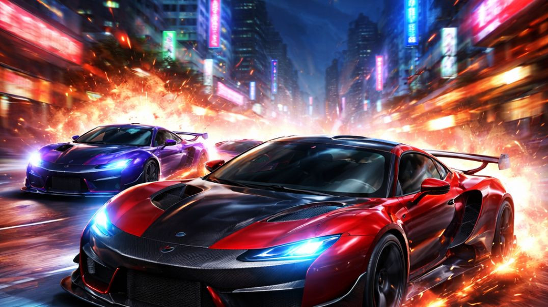 ⁣Car racing game