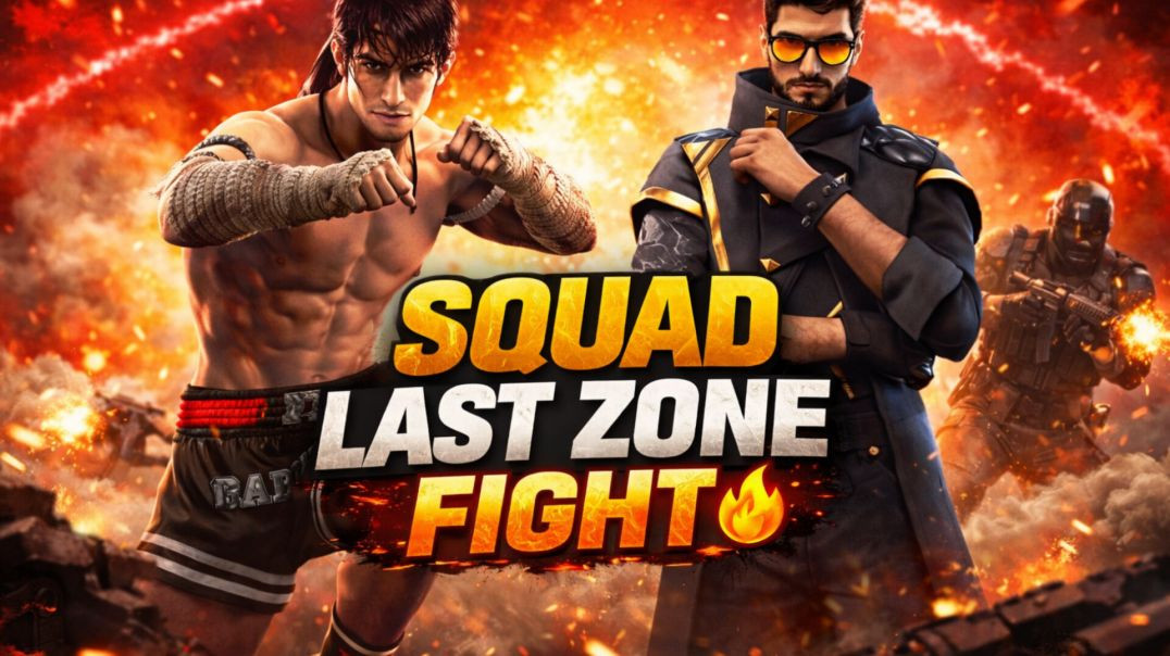 ⁣Free Fire Squad Gameplay in BR Rank 🔥 Last Circle Fight