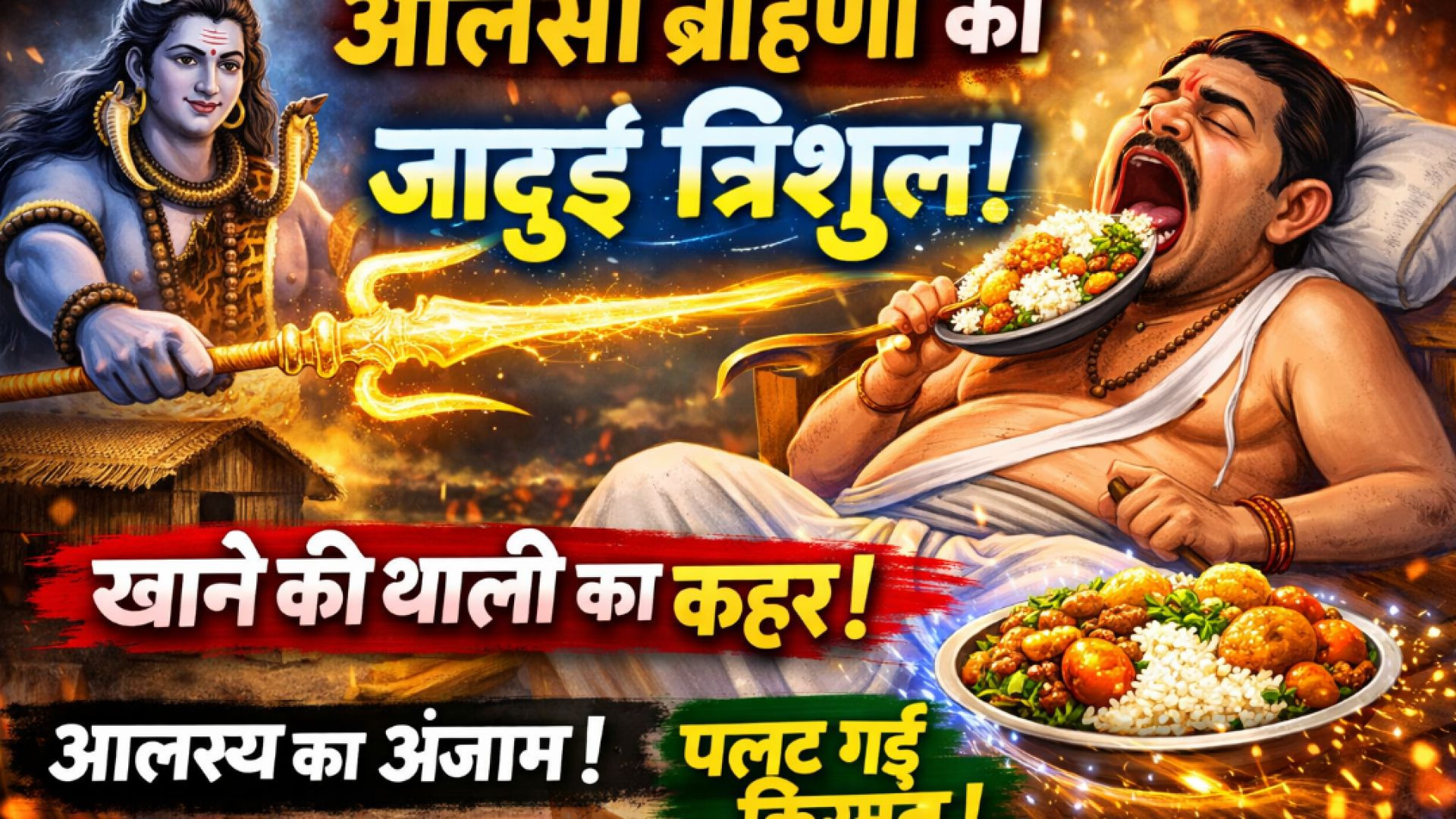 ⁣जब आलसी ब्राह्मण को मिला शिव का जादुई त्रिशूल! 🔱 | The Magic Trident Story