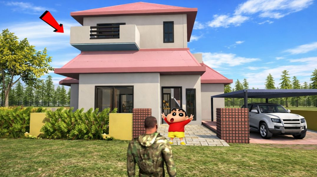 ⁣Sinchan ka House indian bike driving 3d mein