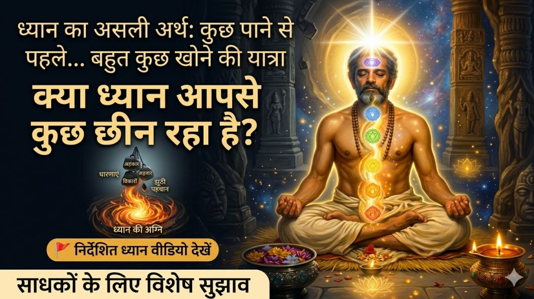 ⁣ध्यान का असली अर्थ: कुछ पाने से पहले... बहुत कुछ खोने की यात्रा 🧘‍♂️✨
