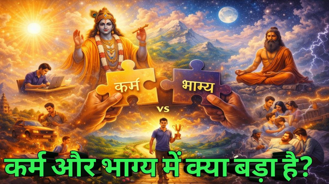 ⁣कर्म और भाग्य में क्या बड़ा है? ! What is greater, karma or destiny?