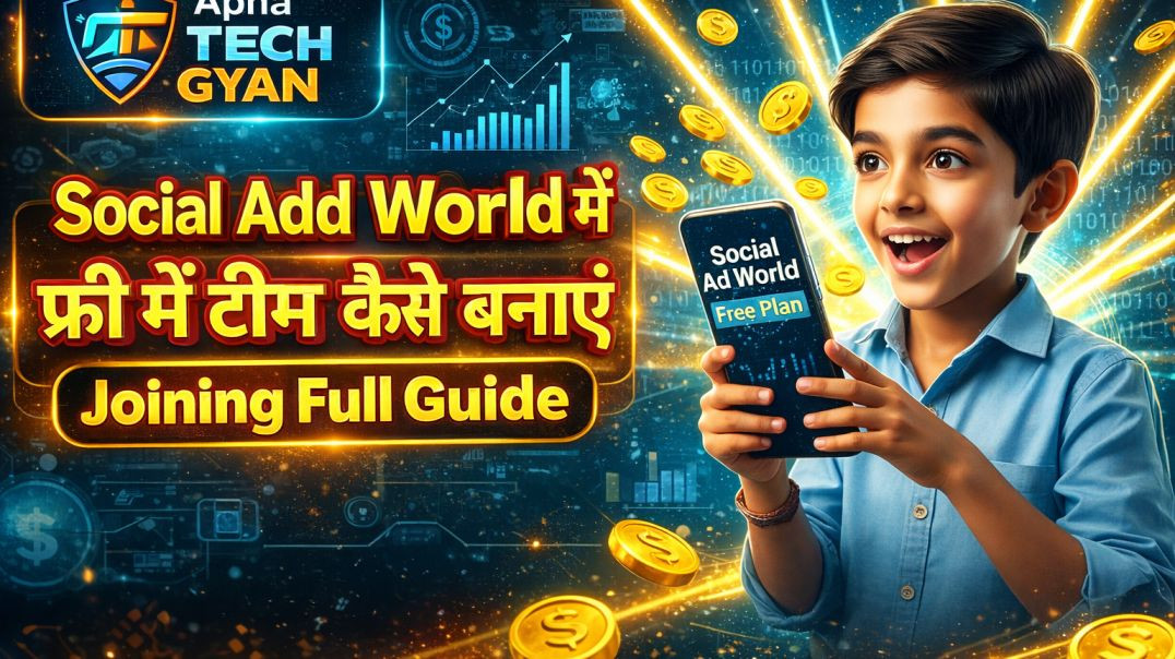 ⁣💰 SocialAddWorld से कमाई शुरू करें – आज ही जुड़ें! #apnatechgyan