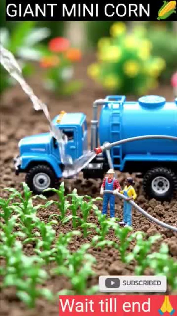 You Won’t Believe This Tiny Corn Farm! 🌽  Mini farming story #shorts #farming #miniature