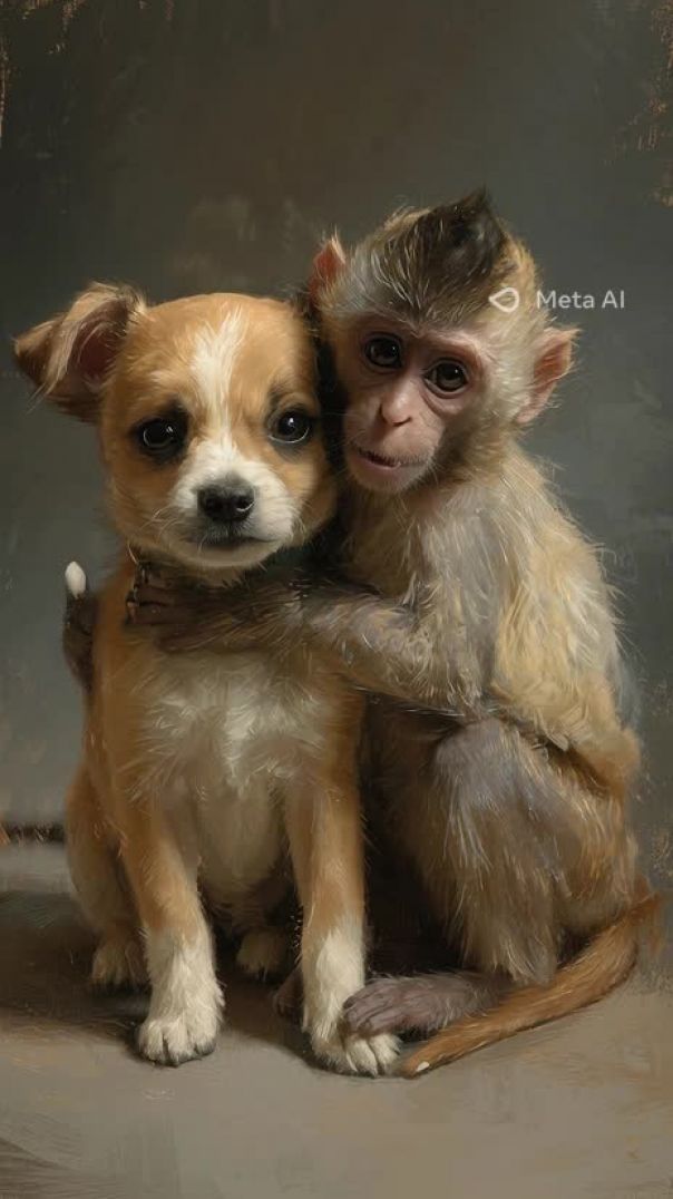 । बंदर और कुत्ते की दोस्ती।। 🐕🐒😍