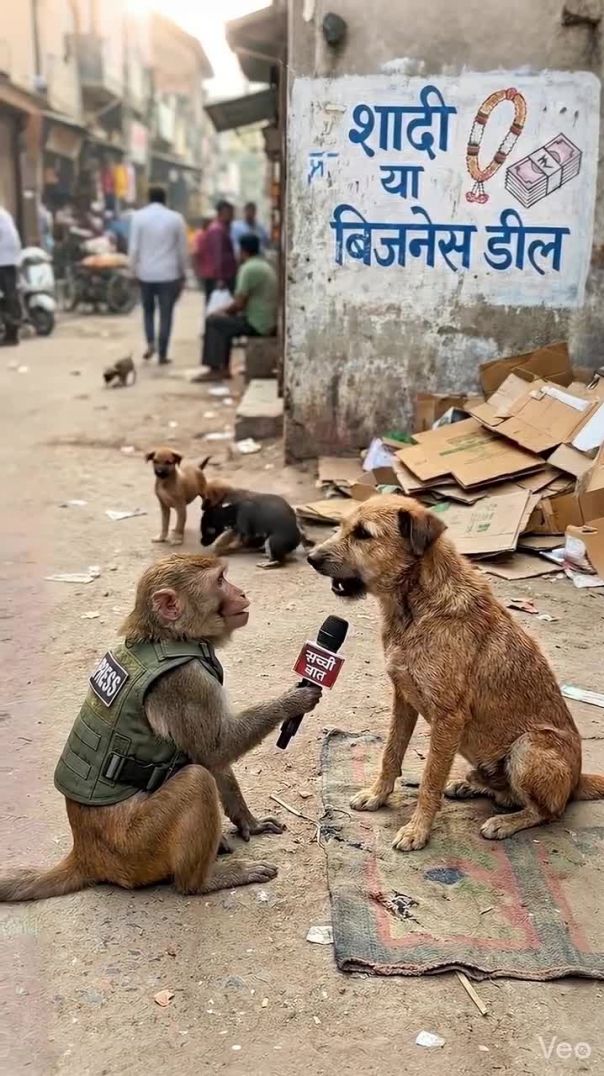 जब कुत्ता बना बॉस और बंदर बना नौकर! 🐶🐒