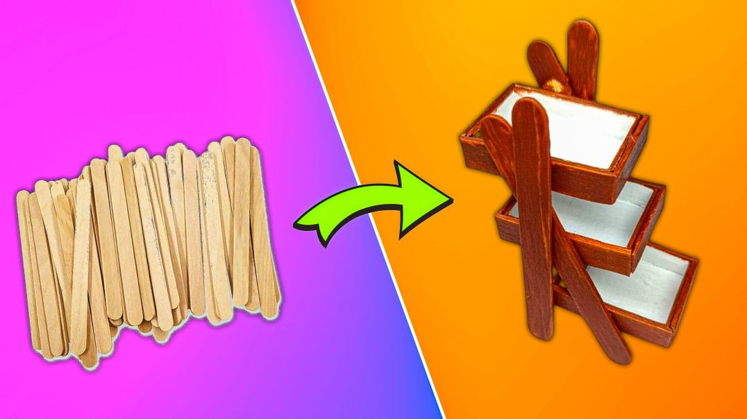 ⁣How to Make a Colorful Photo Frame Using Ice Cream Sticks | Easy DIY Craft