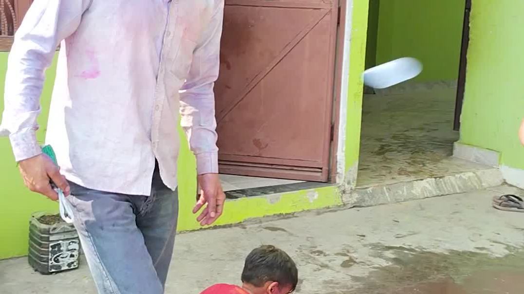 ⁣Jiju ka sath holi❤
