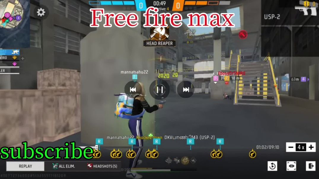 ⁣Free Fire Max 😱 One Tap Headshot Gameplay | Ultra Pro Player 🔥 #freefiremax