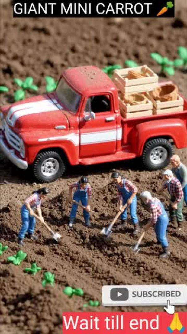 This Mini Carrot Farm Looks Real! 😳  Mini Farming Story #shorts #farming #miniature