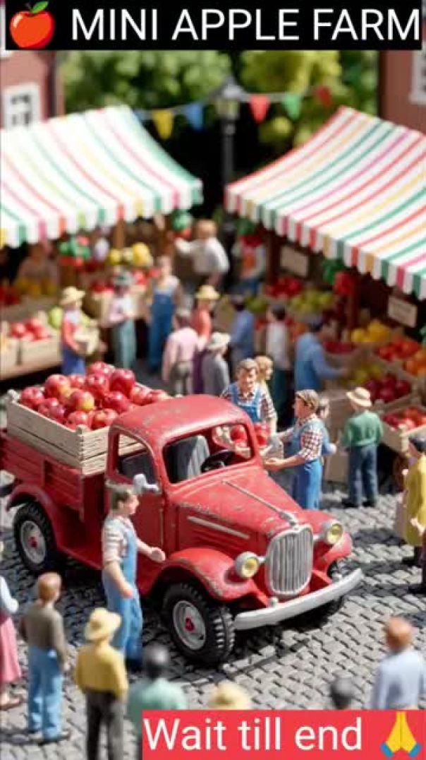 Mini Apple Farming 🍎🚜 From Planting to Market in 40 Seconds! #shorts