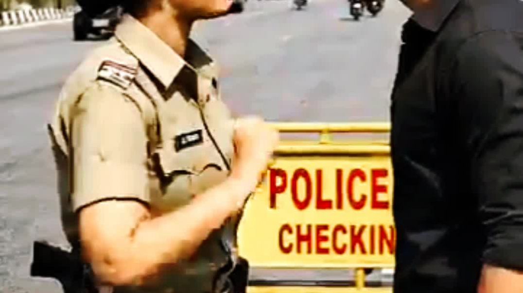 ⁣Police ने CM के बेटे को रोका, फिर जो हुआ #police #shorts