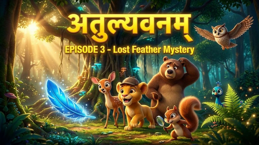 ⁣अतुल्यवनम् – EPISODE 3 | Lost Feather Mystery | संस्कृत सीखें मजेदार कहानी के साथ