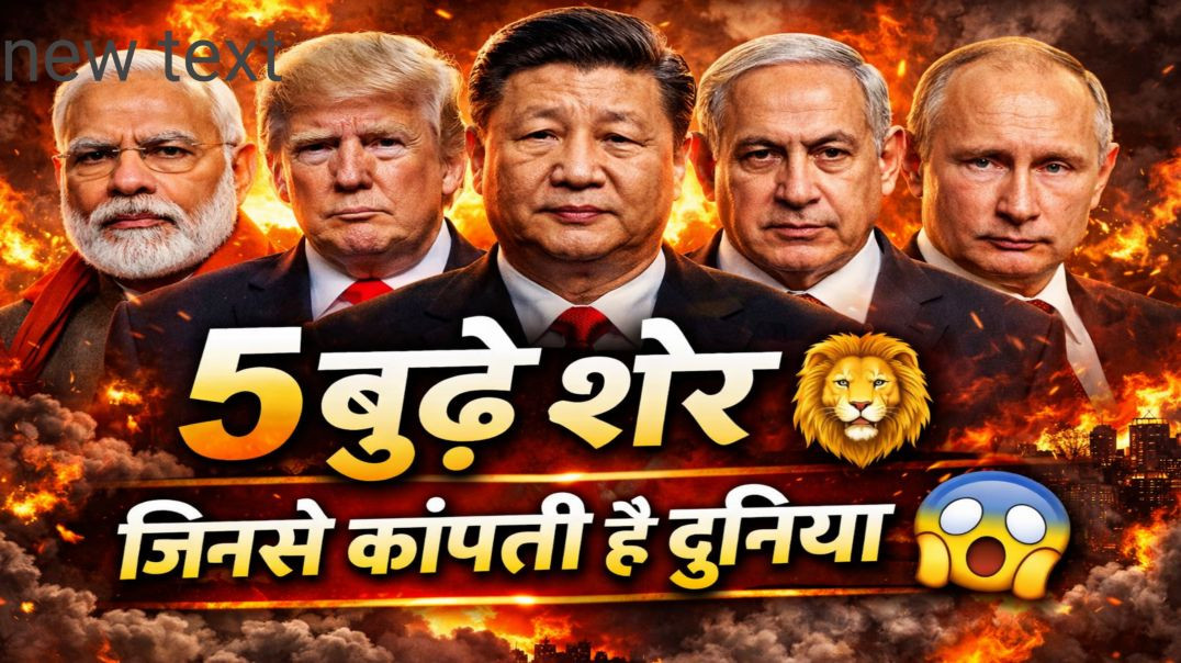 ⁣दुनिया के 5 बूढ़े शेर 🦁जिनसे कांपती है पूरी दुनिया | Modi Trump Jinping Putin Netanyahu | Nikki 9012