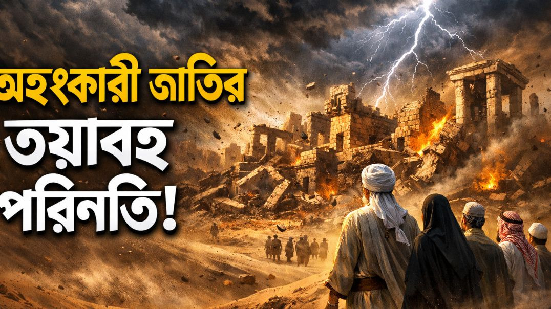 ⁣অহংকারী জাতির ভয়াবহ ধ্বংস | আল্লাহর গযব নেমে এলে কী হয়? islamic story| islamic video bangla