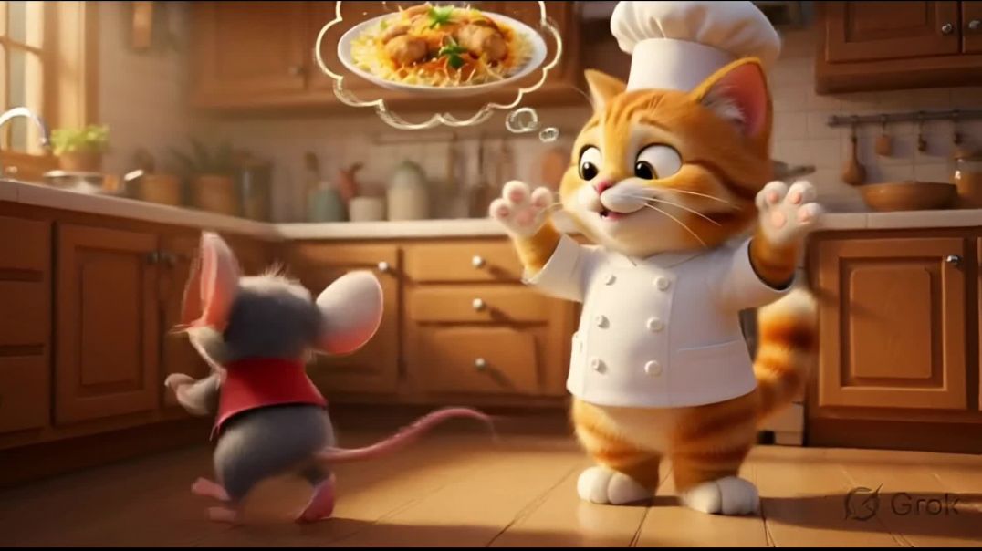 ⁣Chuha Ki Biryani Masti! 🐭🍗 | Chef Cat Funny Cooking 😂
