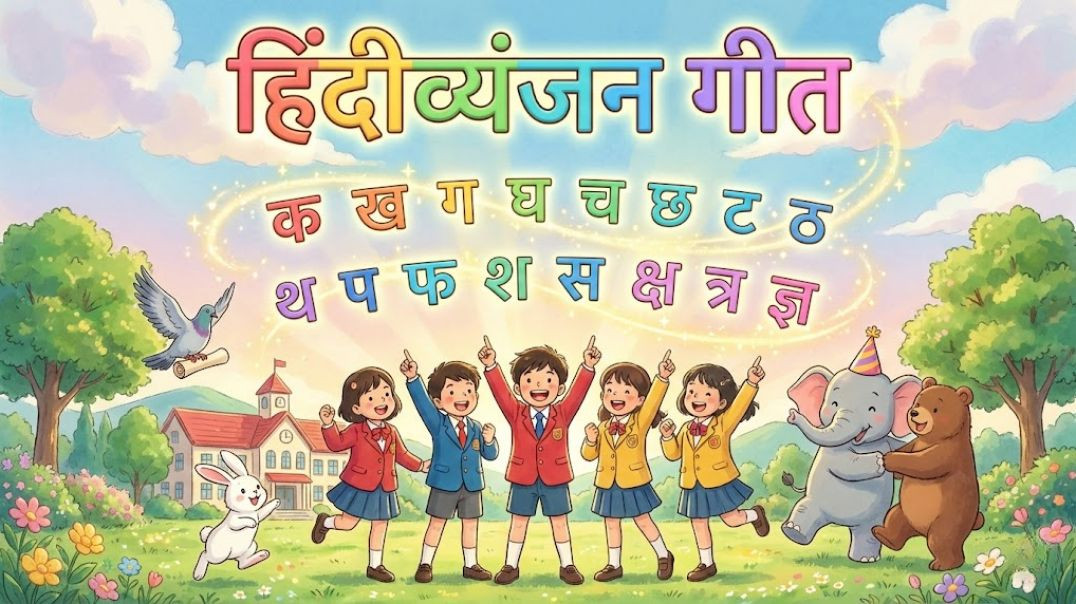 ⁣हिंदी व्यंजन गीत | Hindi Vyanjan Song for Kids | Learn Hindi Consonants with Fun Animation