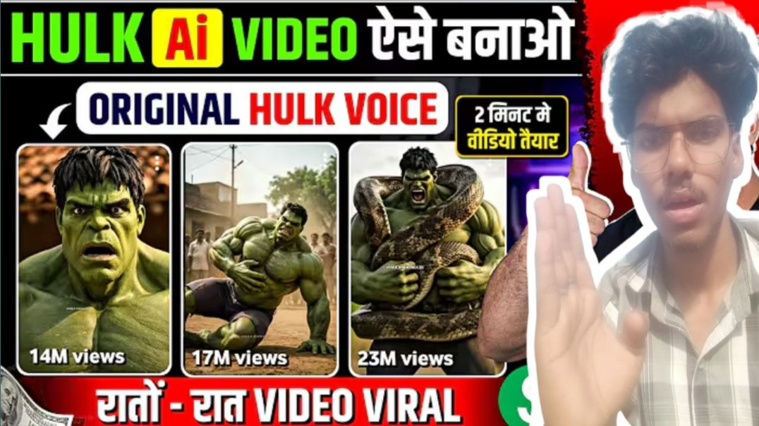 ⁣🎥 Make Viral Hulk AI Videos on Mobile Using FREE AI Tools | Grok Mobile Trick