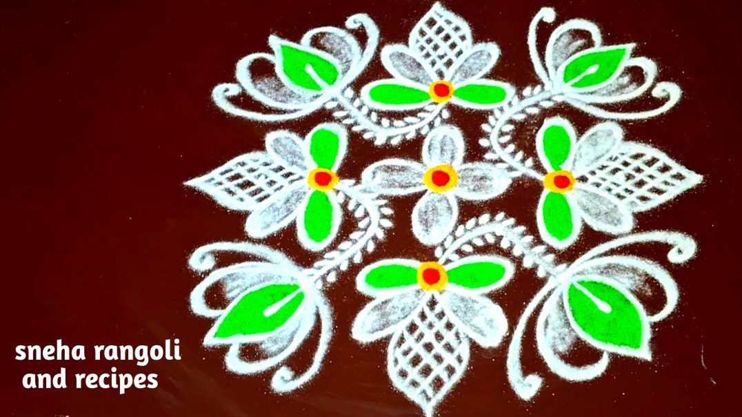 ⁣Simple & Beautiful Festival Muggulu 2026 🎨 | Chukkala Muggulu for Beginners ✨