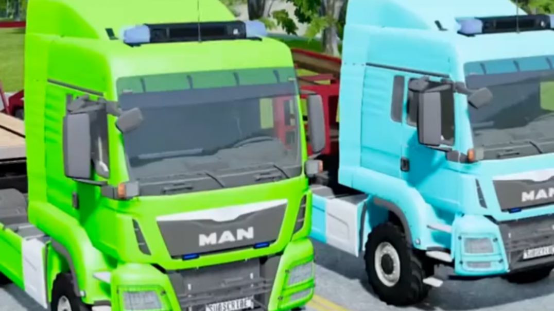 ⁣Amazing 3D Truck Animation 🚚 | Colorful Truck Driving Video