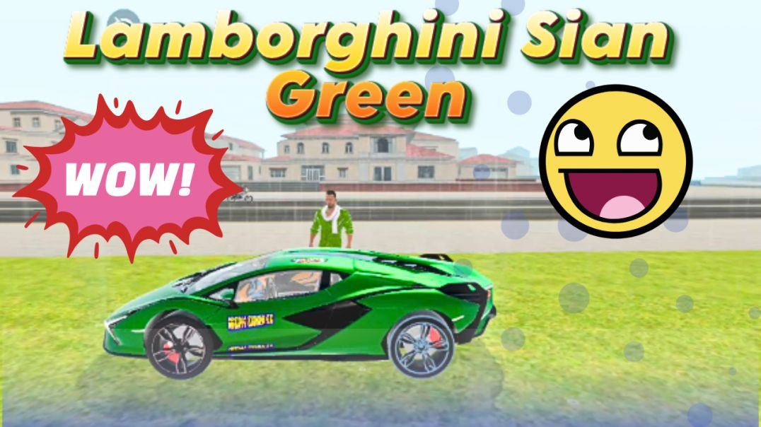 ⁣Lamborghini Sian Green car || Indian thefts aura simulator