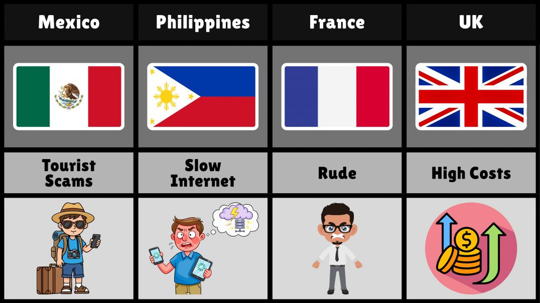 ⁣What Tourists Hate Most In Different Countries