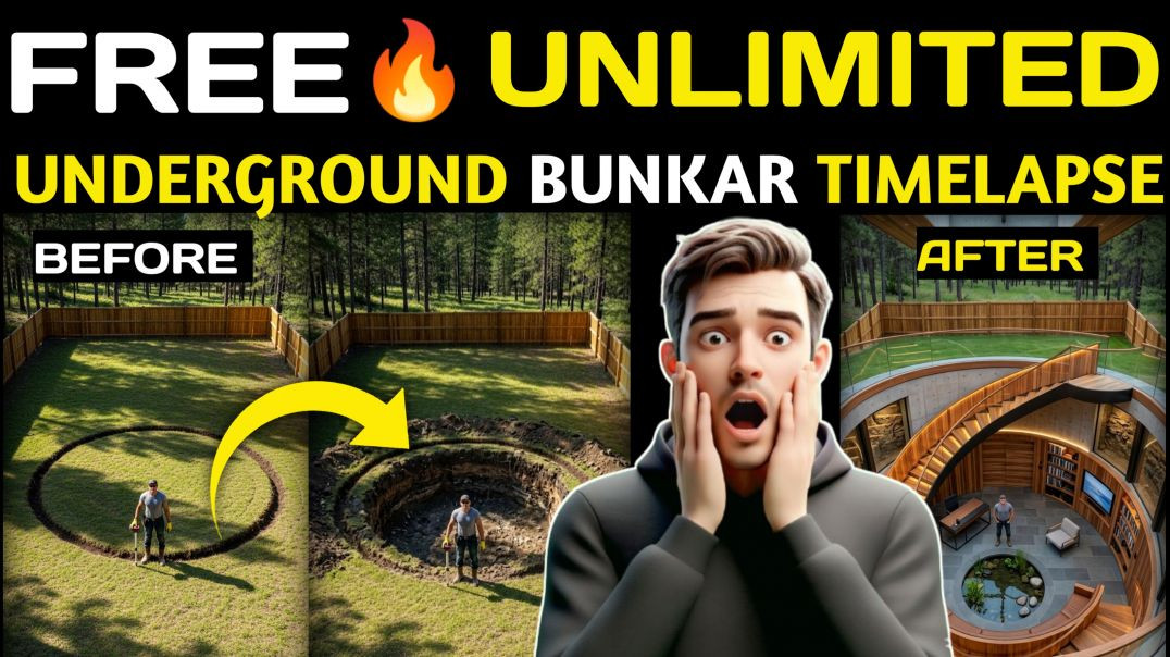 ⁣Create Underground Bunker Timelapse Video 🔥 | 100% FREE with GROK secret setting