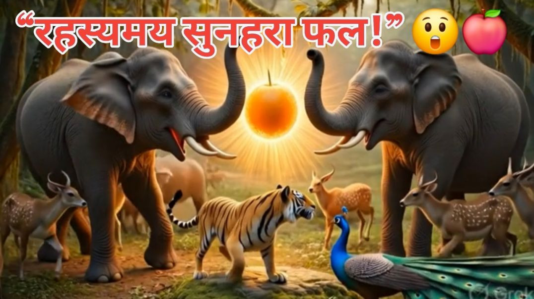 ⁣Golden Fruit Mystery 🍎 | बंदर बाबा की अनोखी सीख 🐒✨ #videos