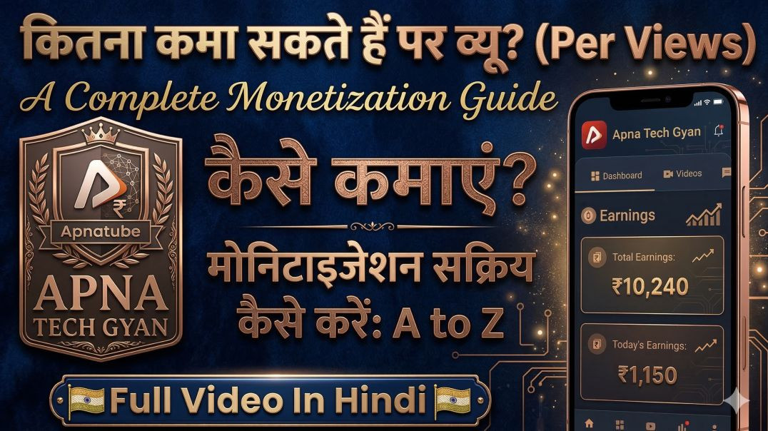 ⁣#apnatube Se Paise Kaise Kamaye  Channel Monetization Complete Tutorial #earnmoneyonline #makemoneyonline #indiancreators