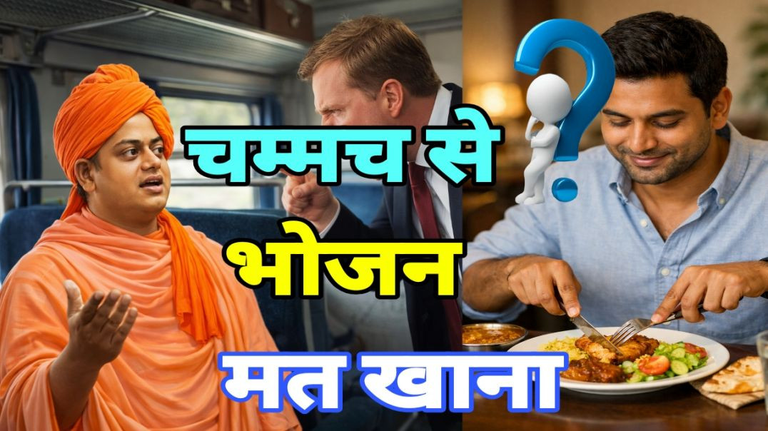 ⁣Story of Swami Vivekananda| कांटा छूरी से खाना मत खाना..?