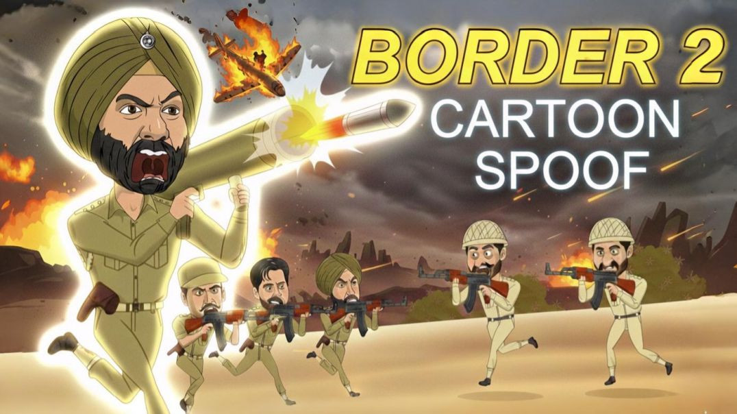 ⁣Border 2 Film Spoof cartoon video | Sunny Deol, Diljit Dosanjh | NK Toons
