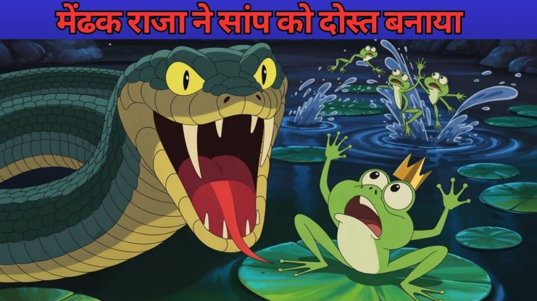⁣मेंढक राजा गंगू की मूर्खता | Foolish Frog King Gangu Moral Story in Hindi | Snake Betrayal Kahani