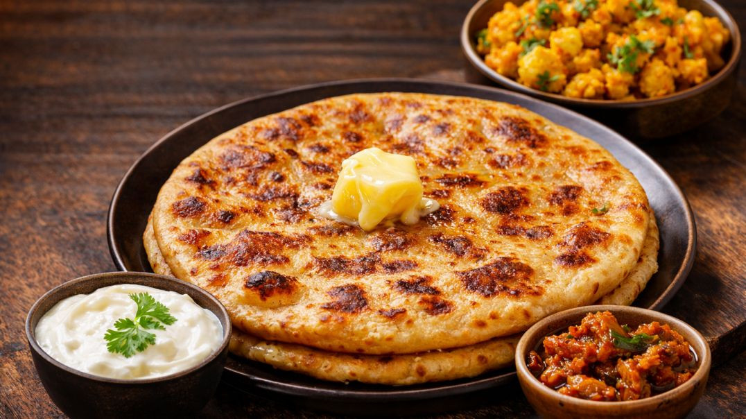 ⁣aalu paratha recipe, aloo paratha kaise banaye, dhaba style paratha, indian breakfast recipe,