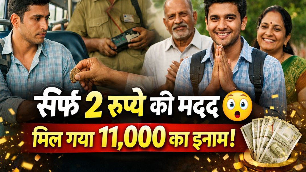 ⁣सिर्फ 2 रुपये की मदद... एक साल बाद मिला 11,000 का इनाम 😲 | सच्ची घटना | Apna Tube Nikki 9012