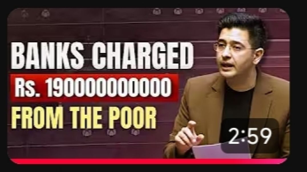 ⁣₹19,000 Crore Collected as Bank Penalties_ Raghav Chadha Speaks in Parliament