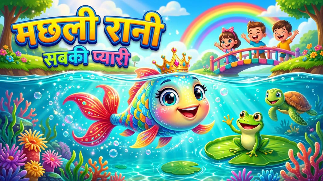⁣मछली रानी  | Fish Queen Kids Song | Hindi Rhymes for Kids