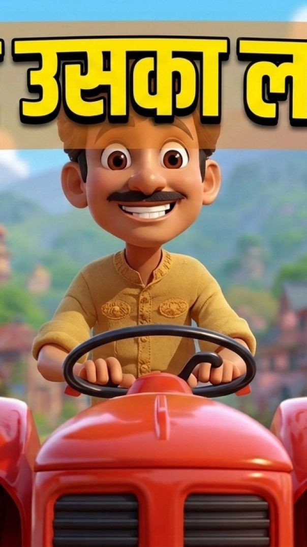 • एक किसान का सपना और उसका प्यारा ट्रैक्टर | Hindi Cartoon Story