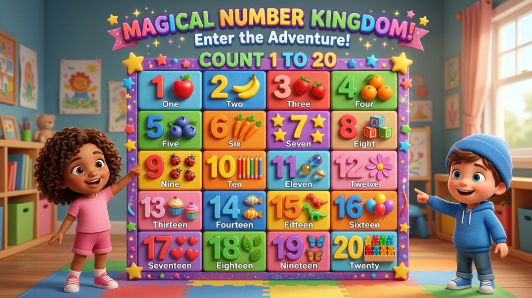 Learn Numbers 1-20! Meet the Magical Number Kingdom Creatures!