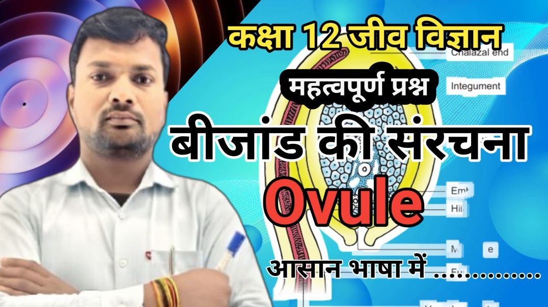 ⁣बीजांड की संरचना का सचित्र वर्णन | Structure of Ovule Class 12 Biology | Board Exam 2027