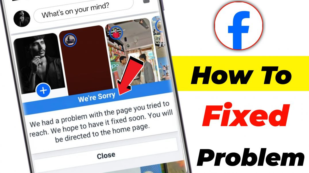 ⁣facebook lite we're sorry problem | We had a problem with the page you tried to reach facebook 