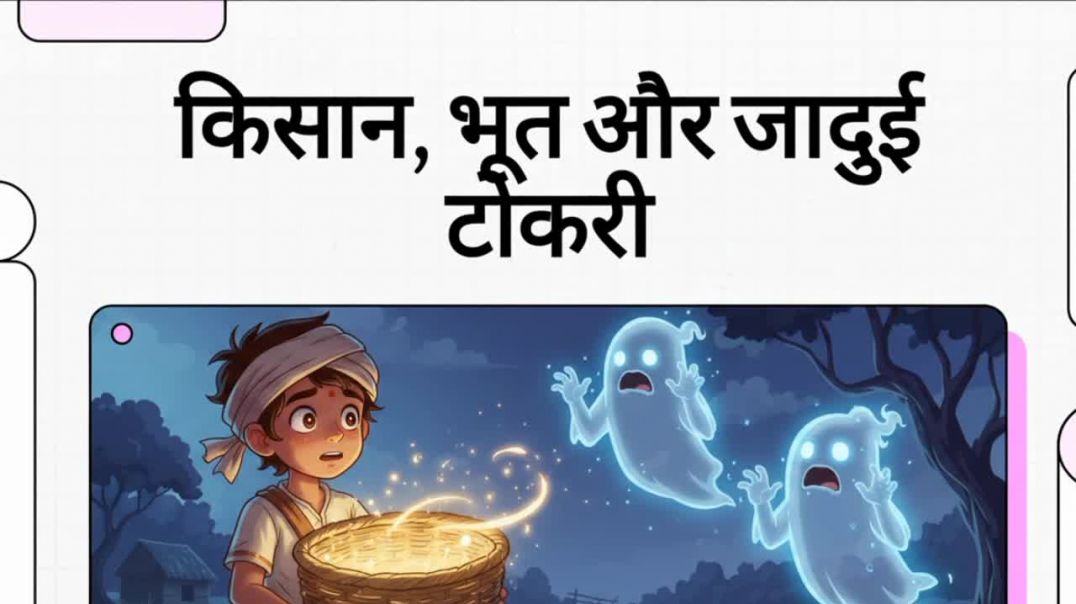 ⁣किसान भुत और जादुई टोकरी कि भुतिया हिंदी कहानी!!