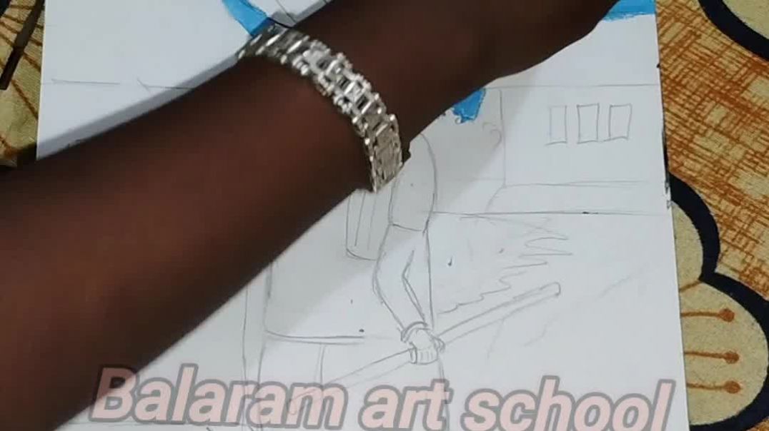 ⁣Working man Drawing class