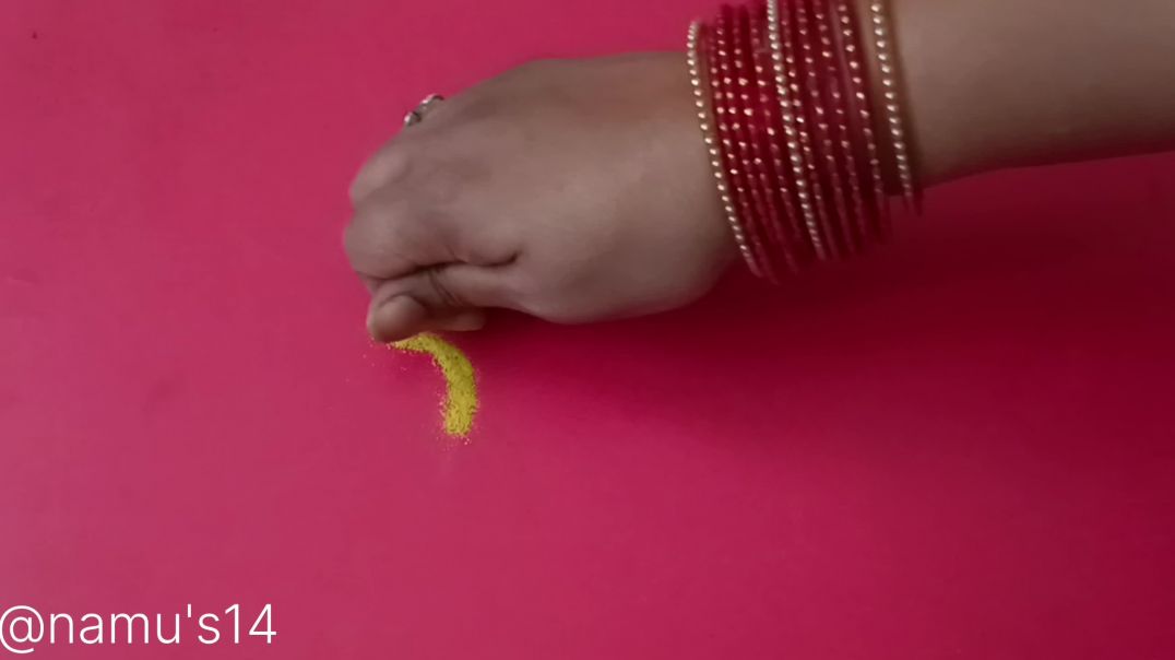 ⁣Akshay tritiya spcial rangoli design.