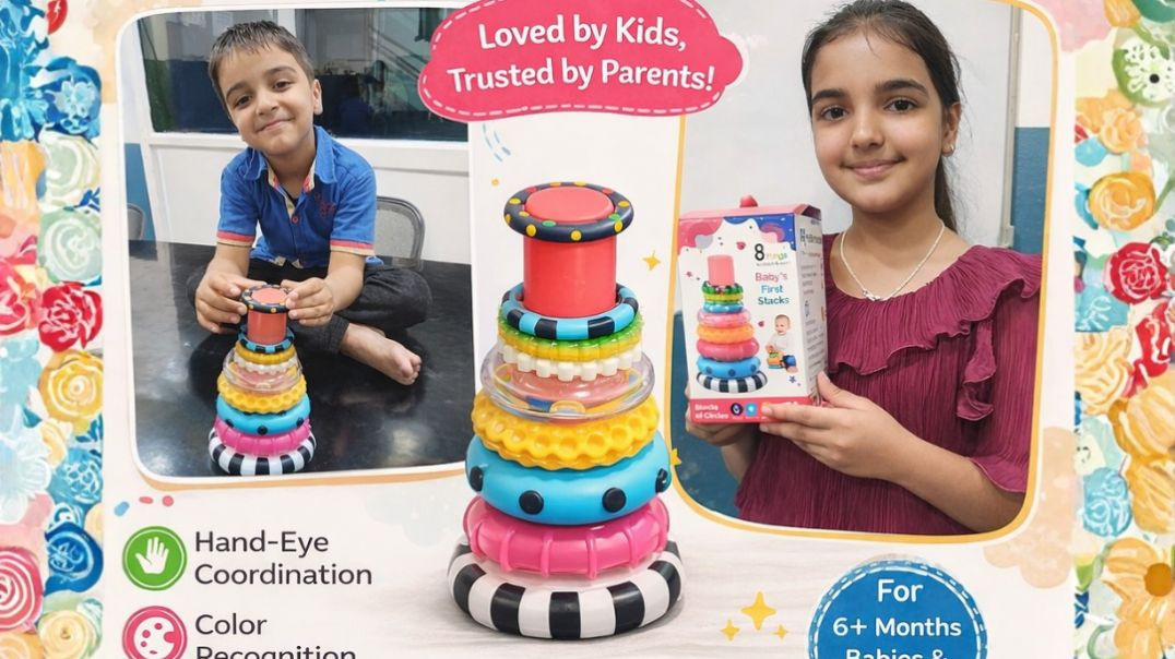 ⁣review for Baby Stacker Toy