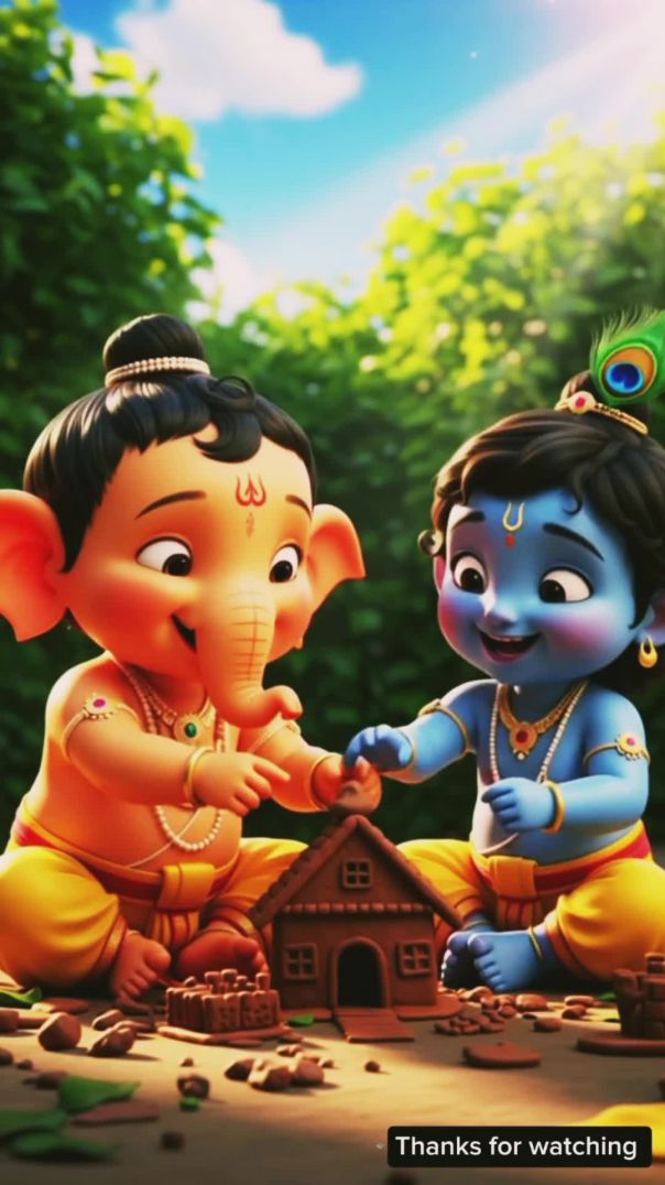 Krishna bhagwan Ganesh Ji ko na video