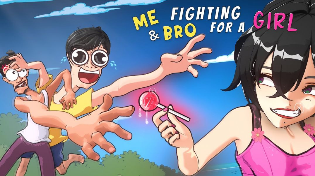 ⁣Me and bro fighting for a girl   storytime animation hindi