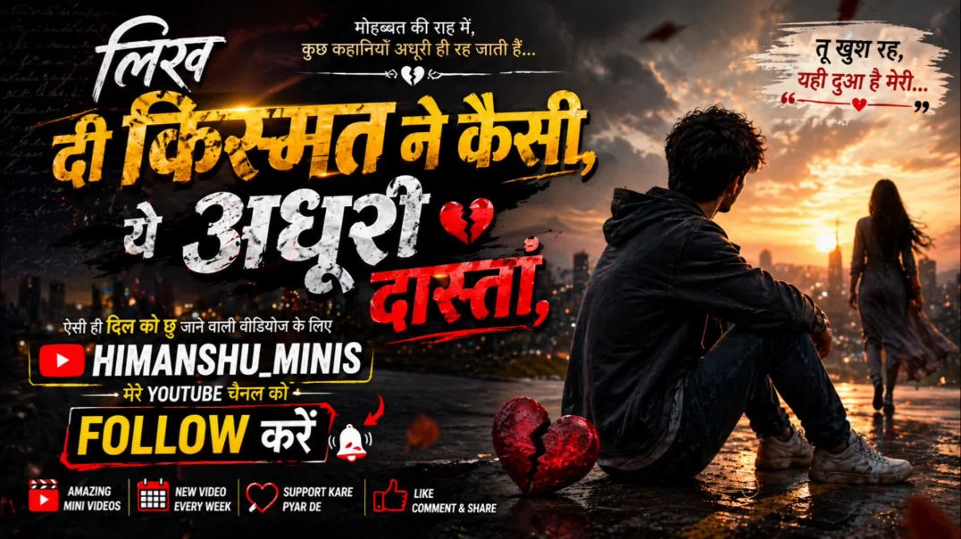 ⁣likh di kismat ne ye adhuri dasta