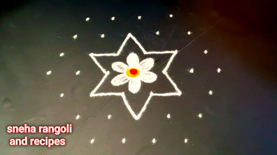 ⁣Beautiful 2026 Daily Rangoli Design with Dots 🔥 | Simple Small Muggulu for Beginners 🏠