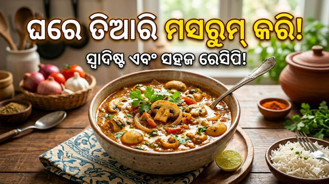 ⁣ହୋଟେଲ ଷ୍ଟାଇଲ୍ ମସରୁମ୍ ମସଲା ଏବେ ଘରେ | Easy Mushroom Masala Recipe